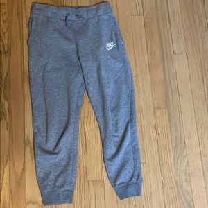 Grey Nike sweatpants